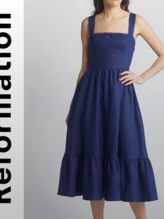 Reformation Dresses & Skirts - Reformation Rowen Linen Midi Dress